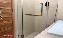 Step mom teases then fucks hard post-bath shower style