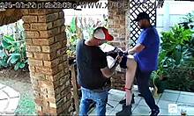 spycam catches wife cheating with two best friends double penetrating her tight pussy at work!