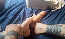 Huge Tits Sexy Tattoo Feet Lick Hairy Pussy Masturbation Big Ass Solo Podolatria Fetish Sucking