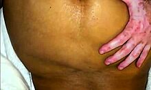 latina milf esposa's tight hairy wet pussy lips get upclose play creampie missionary by husband ripping clothes