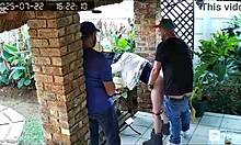 spycam catches wife cheating with two best friends double penetrating her tight pussy at work!