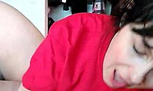 good mroning babe... milf grabs fat cock for deep morning handjob and swallow cumshot