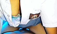 Asian schoolgirl spreads boobs for deep creampie fuck