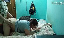 Fucking my chubby latina gf doggystyle in thong