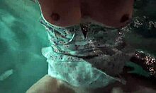 Pov slut teases then fucks hard right by the pool edge