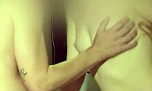 oiled skinny teen spreads legs wide as guys dive in for rough double penetration threesome action