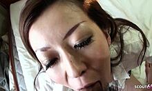 asian petite girlfriend tempts into private raw deep finish session