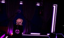 gothic girl straps on for bdsm pegging viro vr