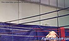 european lesbians wrestle then finger each other close-up in intense catfight match