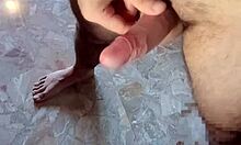 average guy jerks cock to big cumshot