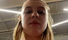 Gym workout escalates to intense teen fucking session