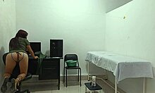 Blind patient overhears horny ebony nurse dildo moans in hospital