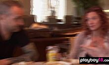 bbq party turns into threesome with busty milf samantha bent over doggystyle