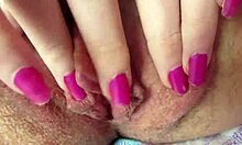 shaking with pleasure close-up big clit jerked to explosive orgasm