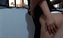 fucking babysitter by window hoping wife stays away