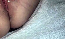 close-up of my student's shaved wet pussy getting sensually creampied first time