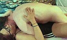 behind that sweet housewife smile her hubby slams her pussy doggystyle with his throbbing monster cock