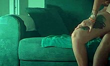 she deepthroats passionately bent over wet pussy on couch doggystyle blowjob milf action