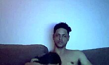 amateur slut sucks cock hard with anal plug stretching tight asshole