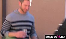 bbq party turns into threesome with busty milf samantha bent over doggystyle