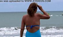 back from beach super horny 😩 i finger big pussy then beg stepson for cock peek 🍆💦