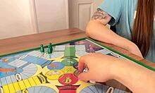 game night turns teasing with stepsis alicia hall's sloppy latina blowjob and cum swallow