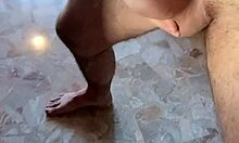 average guy jerks cock to big cumshot