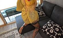 i can hide all this - sara arab iraqi hides big tits for mommy blowjob