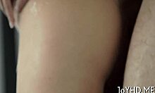 Skinny Horny Teen Slut Licked to Cum Dripping from Her Tight Hole