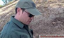 Police Milf Strapon Plays with Puffy Natural Tits