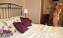 i can't resist this british teen's first time sucking and fucking in lingerie