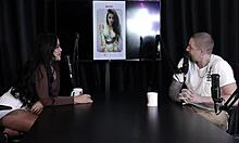 Gostosa teases with sheer red lingerie flashing peitos and buceta during tinder game matches