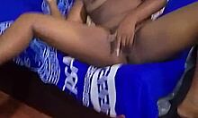 after squirting she keeps fingering her wet pussy lips slowly