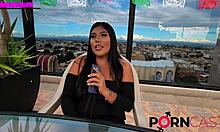 curvy latina milf nena mala spills passion career family secrets in outdoor lingerie cum interview