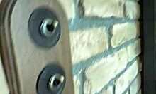 Horny housewife strips plumber naked teases his big cock then ignores it for sloppy blowjob handjob finish