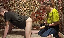 mistress anastasia pounds sasha earth's ass with huge strapon!!