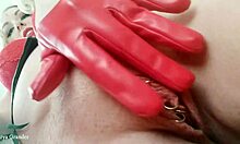 Homemade Milf Teases Shaved Pussy and Feet in Sexy Selfie Fetish