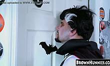 girl, your chocolate teen pussy looks perfect for halloween licking