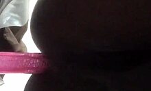 Suggestive Ebony Shemale Anal Play with Big Cock and Tits