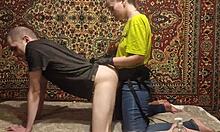 mistress anastasia pounds sasha earth's ass with huge strapon!!