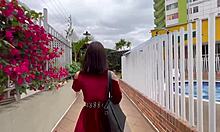 katty's sucking cock then taking it up the ass right in that public parking lot - sara's filming in bucaramanga!