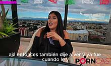 curvy latina milf nena mala spills passion career family secrets in outdoor lingerie cum interview