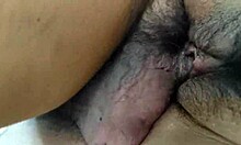 Closeup hairy indian wife pussy gets fucked by friend from every angle