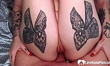 closeup of adorable redhead girlfriend's shaved pussy fingered and fucked hard by horny boyfriend