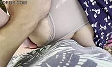 Petite Russian Milf Creampied by Stranger in Forest Skirt Lift