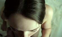 quick blowjob for stepbro while girlfriend showers - so naughty!