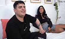 wow this beautiful argentinian brunette tours her big clit pussy lips then vibes lushers interactive!!