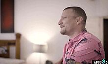 Neighbor Spies on Petite Redhead Teen, Takes Her Rough While Family's Away