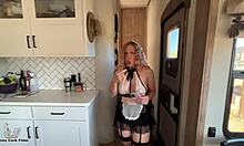 Exposing Step Aunt Jane Cane's Secret Huge Cock Sucking Job!