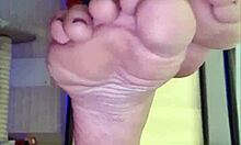 Dirty Slut Fingers Feet in Black Leggings Shower